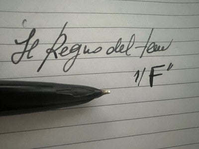 🔴 PARKER penna stilografica 61 nera pennino ORO freccia incisa scrive vintage