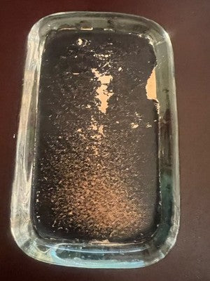 Santino Reliquary Glass Pressed Appearing Madonna W. Maria Vintage
