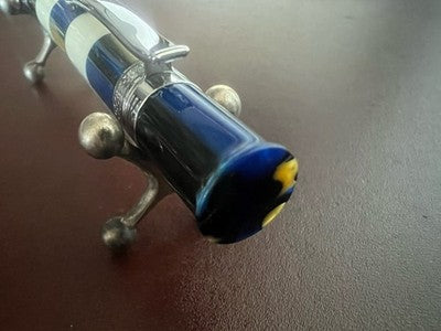 Krien Lápiz Bola Arneses Luz Iridiscente Cromo Rotación Escribe Vintage