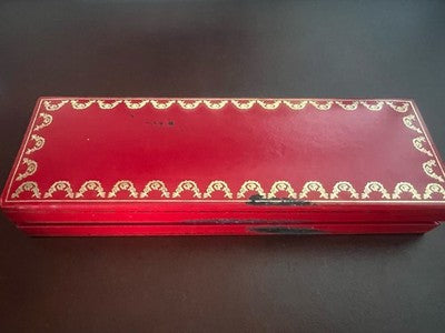 🔴 CARTIER penna sfera Must de Cartier Trinity Twist lacca nera finiture dorate