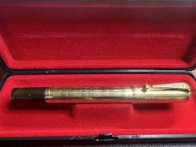 🔴 EUROPA Einziehbarer Füllfederhalter mit 14-Karat-Goldfeder, Vintage-B-Feder 