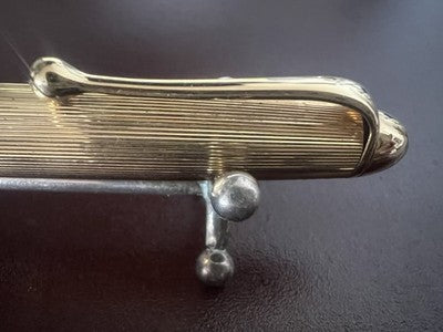 AURORA Rollerball Pen 88 With Golden Tape A Rayas Cuerpo Negro Guarantía 