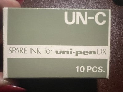 🔴 UNI-PEN DX cartucce ricambio UN-C Black MITSUBISHI confezione 10 PCS vintage