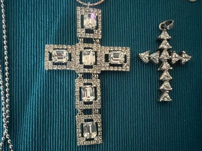 🔴 Collane vintage bigiotteria croci e rosari vintage anni ’70/’90 N.4