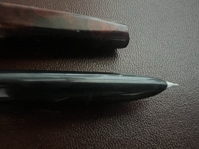 🔴 Penna stilografica marmorizzata a cartucce M pennino F scrive vintage '70