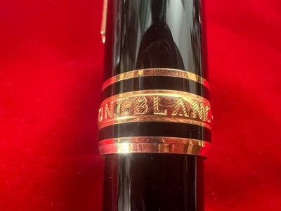 🔴 MONTBLANC penna sfera Meisterstück Classica profili oro rosa garanzia NOS