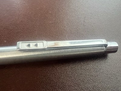 🔴 PAPERMATE penna stilografica cromata pennino M con astuccio vintage