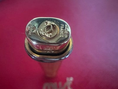 🔴 CARTIER penna a sfera Godroné placcata oro parti di ricambio