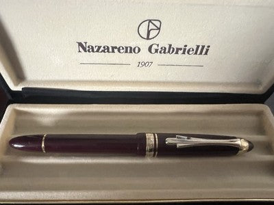 of Nazareth Gabrielli Pen Fountain Pen Bordeaux A Piston Pen F Pencil Case