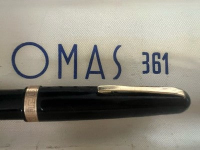 🔴 OMAS penna stilografica Extra 361 con greca pistone pennino ORO M vintage
