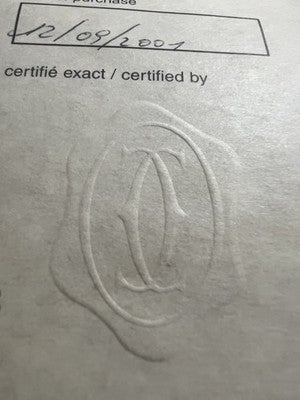 🔴 CARTIER certificato GARANZIA gioiello oro platino libretto Roma vintage 2001