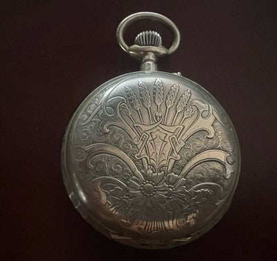 🔴 ROSKOPF orologio tasca oversize 6 cm quadrante ceramica ricambi vintage