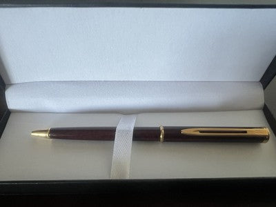 🔴 WATERMAN penna sfera Paris lacca marmorizzata profili dorati scrive