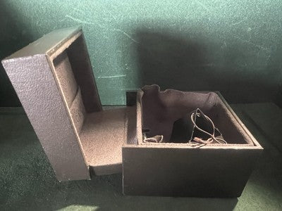 🔴 GUCCI scatola gioiello ciondolo orecchini cofanetto custodia con talloncino