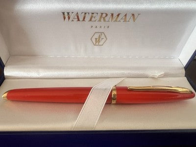 Waterman Stylo-Plume Stylo à Plume Carene Laque Corail Orange Or 18 KT F