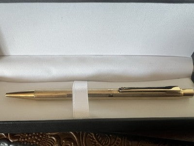Sheaffer Stylo-Plume Sphère Doré Bouton Automatique Écrit Japon Vintage