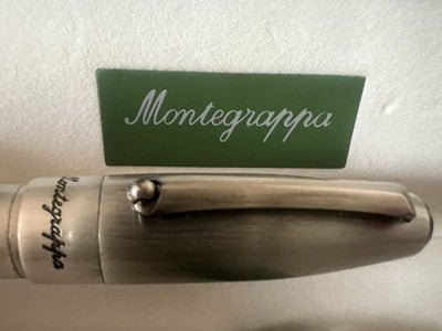 Montegrappa Stylo-Plume Sphère Fortuna Argent Mule Avec Trousse NOS