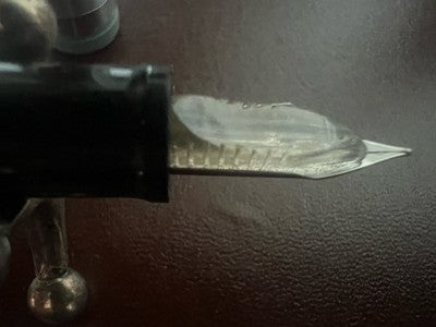 WEAREVER Pluma Estilográfica De Celuloide Gris A Palanca Vintage USA '30