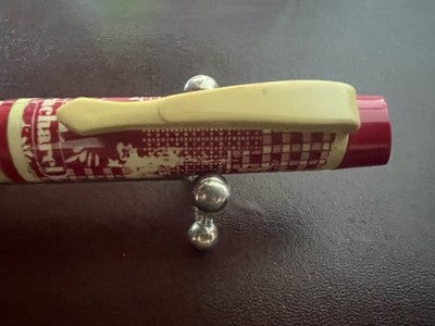 🔴 CACHAREL penna stilografica rossa decorata con cartucce scrive vintage