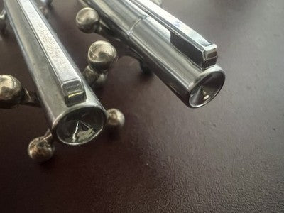 AURETTA Pluma Estilográfica Esfera Cromada De Aurora Lujo Vintage A 