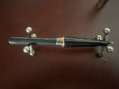 🔴 PARKER penna stilografica 61 nera pennino ORO freccia incisa scrive vintage