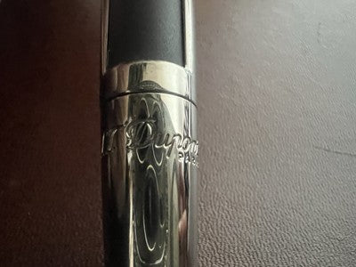 🔴 DUPONT penna sfera DEFI nera profili finitura palladio scrive con astuccio