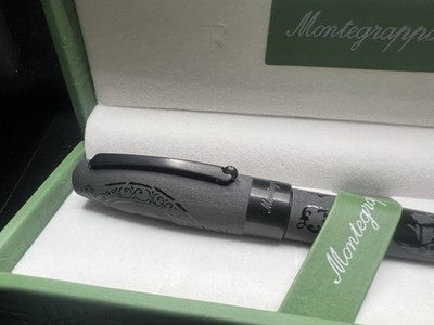 🔴 MONTEGRAPPA penna sfera Fortuna teschio Crowned Skull Edizione Limitata NOS