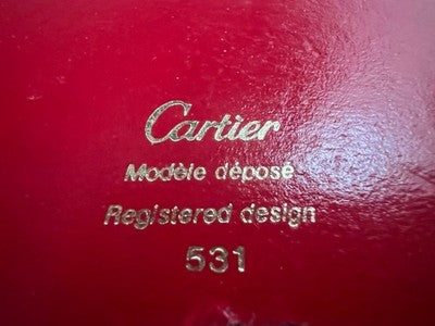🔴 CARTIER box scatola orologio 531 originale con numero inciso vintage