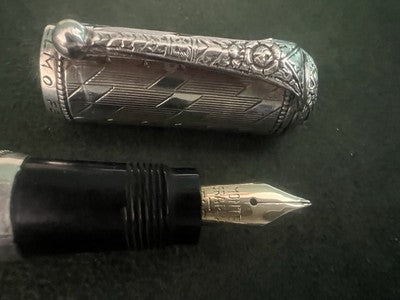 🔴 ELMO penna stilografica ARGENTO 800 retrattile Montegrappa funziona vintage