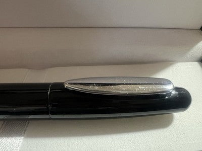 MILLE9CENTO Stylo-Plume Stylo à Plume Laque Noire Et Argent M A Cartouche Cru