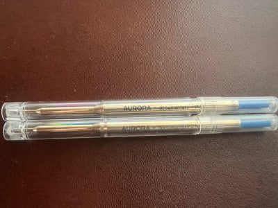 🔴 AURORA refill ink pen BLUE M Wagon refill replacement 2 PIECES 