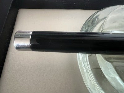 🔴 MONTEGRAPPA penna sfera Parola Slim Nera acciaio satinato resina roller NOS
