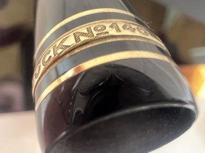 🔴 MONTBLANC base scrivania penna Meisterstuck 146 resina nera vintage