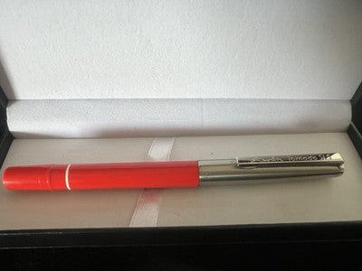 🔴 HERLITZ penna stilografica Tornado SLS rossa a cartuccia scrive vintage