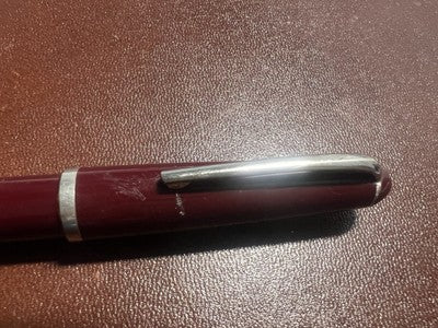 Montegrappa Stylo-Plume Stylo à Plume Bordeaux À Piston Écrit Style Vintage