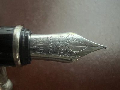 🔴 MARLEN penna stilografica Esercito Slim Edition resina Argento 925 garanzia