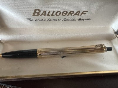 🔴 BALLOGRAF penna sfera EPOCA pulsante a scatto inserto nero 3