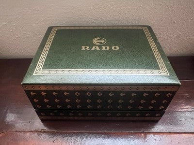 🔴 RADO box scatola orologio polso astuccio verde velluto raro 60 vintage