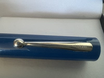 🔴 SHEAFFER penna stilografica blu a cartuccia pennino M No Nonsense vintage