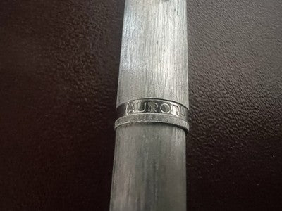 🔴 AURORA penna sfera 98 tutta metallo satinato spazzolato scrive vintage