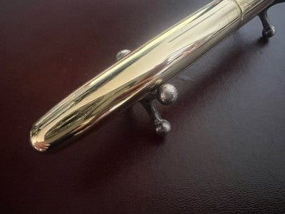 TOMBOW Ballpoint Pen 77 Golden Metal Refill Rollerball Writes Japan Vintage 70 
