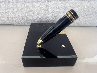 🔴 MONTBLANC base scrivania penna Meisterstuck 146 resina nera vintage
