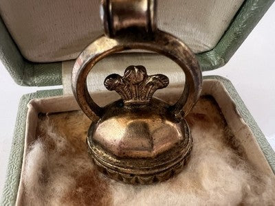 🔴 Ciondolo Sigillo ceralacca GEORGIANO cammeo Lord Byron antico 1790-1825