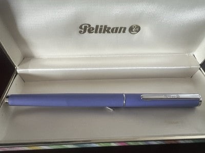 🔴 PELIKAN penna stilografica lacca viola caricamento a cartuccia F vintage