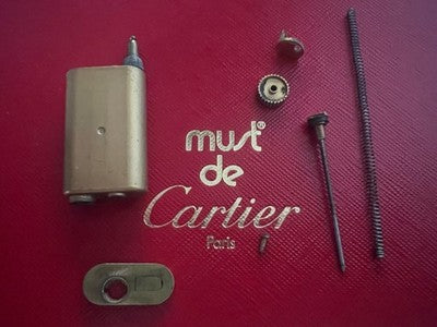 🔴 CARTIER Must accendino parti interne originali vintage numerate Paris