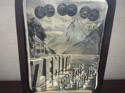 🔴 ZENITH box scatola orologio tasca astuccio Grand Prix Paris 1900 vintage