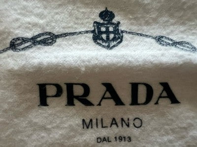🔴 PRADA sacca borsa accessori anti polvere o viaggio L 22 h 33 cm originale