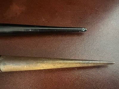 🔴 Penna stilografica stiloforo pennino ORO 14 KT M e sfera scrivania vintage