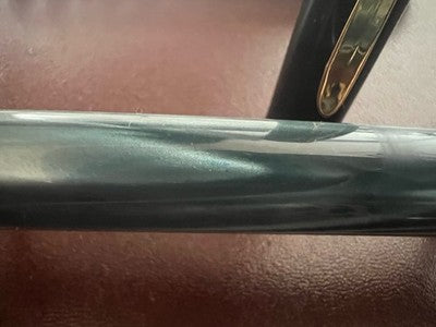 PELIKAN K200 Marbled Blue Iridescent Vintage Ballpoint Pen 1980