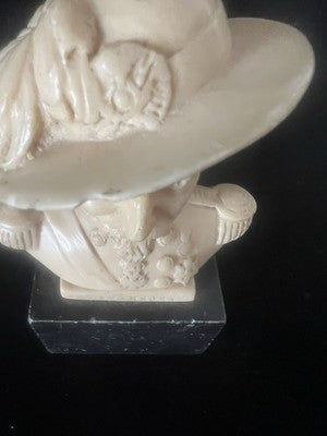 Lamaromora Statue Skulptur Büste General Gründungs-Scharfschützen h15 Vintage 